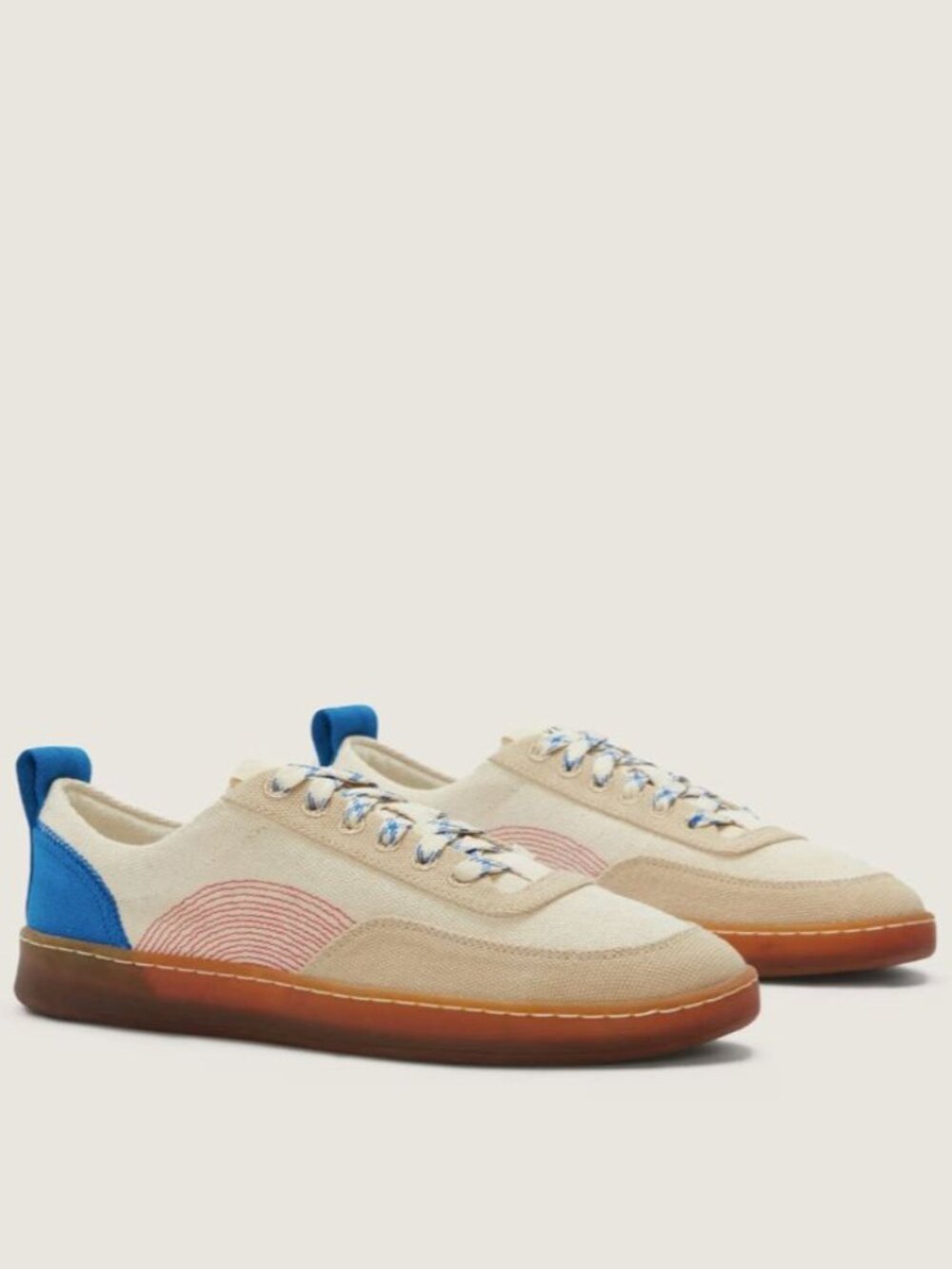 Everlane The Tread-Bare Sneakers in canvas Lapis Blue Red 8 New with box Womens